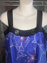 Tibi Royal Blue w red floral 100% Silk Dress Bubble Hem Spaghetti straps sz 6 - £74.96 GBP