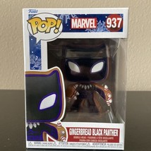 New Funko POP! Marvel #937 &quot;Gingerbread Black Panther&quot; Bobble-Head - £11.96 GBP