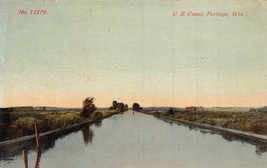 Portage Wisconsin~United States CANAL~1910s Postcard - £6.71 GBP