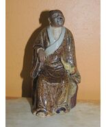 Chinese Mud Man/ Men Brown Robe bottle 4.25&quot; drip glaze mark China Mudma... - $169.32 CAD