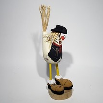 Navajo Folk Art Chicken Rooster Western Clown Cowboy Wood Figure Hand Painted - £23.13 GBP