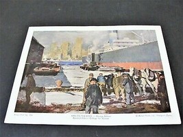 Men on the Dock by George Bellows-Artext Print No.206-1950’s Reproduction. RARE. - £8.79 GBP