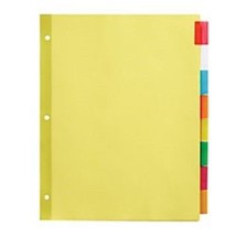 Office Depot 3-Ring Dividers Tabs Assorted Colors 8 1/2&quot; x 11&quot; 36 Total ... - $7.75