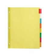 Office Depot 3-Ring Dividers Tabs Assorted Colors 8 1/2&quot; x 11&quot; 36 Total ... - £6.08 GBP