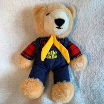 Vintage 1986 Fiddle Faddle Bear Stuffed Animal Plush 11&quot; Soft Toy 80&#39;s A... - $13.99