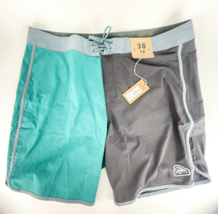 Patagonia Boardshorts 18&quot; Harlequin Ink Black Hydropeak Scallop  Mens Size 38 - $26.07