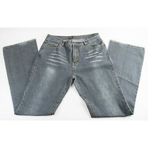 Saix Boot Cut Grey Blue Distressed Soft Stretch Denim Jeans Size 42 - £9.75 GBP