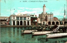 Vtg Cartolina 1910 Algeria Alger Algers Il Ammiragliato E Mobile Defense - £11.97 GBP