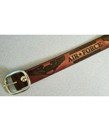 United States AIR FORCE Genuine Leather Belt &amp;  Belt Buckle - $47.32 CAD