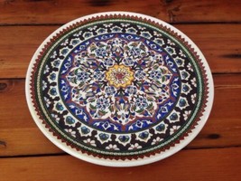 Vtg Handpainted Czech Folk Art Mandala Large Platter Serving Plate Tray ... - £98.07 GBP