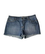 Womens GAP Sexy Boyfriend Dark Wash Cotton Denim Cut Off Jean Shorts Siz... - $19.79