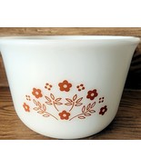 Pyrex Brown Flowers Summer Impressions Sugar Bowl Or Ramekin 1 Piece Mil... - €7,86 EUR