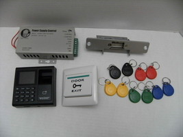 Entry Gate Door Lock System RFID Biometric Fingerprint Access Control Kit Set A+ - £137.40 GBP