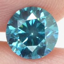 Fancy Blue Diamond Round Shape Loose SI1 Natural Enhanced Certified 0.90 Carat - £928.93 GBP