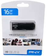 New/Sealed PNY 16GB Attaché 4 USB 2.0 Flash Drive in Black - $11.71 CAD
