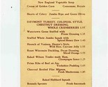 Isbell&#39;s Restaurant Thanksgiving Day Menu Rush Street Chicago Illinois 1... - $67.32