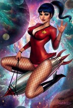 SIGNED Nathan Szerdy Sci-Fi Comic Art Print Star Trek Redshirt w/ Vulcan... - £20.18 GBP
