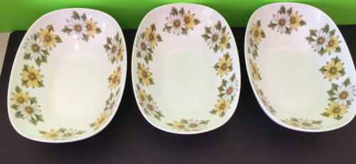 Set Of 3 Noritake 6730 Cookin Serve Marguerite Oval Serving Bowls Collectibles  - $70.13