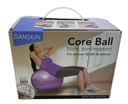 Danskin Burst Resistant Core Ball 55cm - Includes Workout DVD - New in Box  - £17.46 GBP