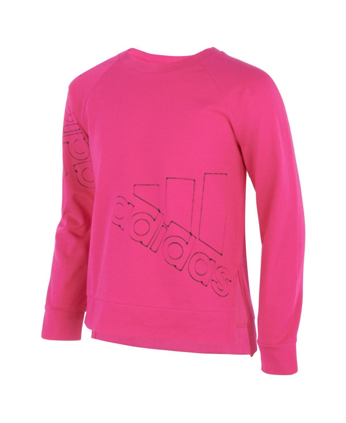 Primary image for adidas Big Girls Long Sleeve French Terry Crewneck Top,Real Magenta,X-Large