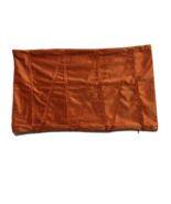 Throw Pillow Cover 11&quot; X 19&quot; Burnt Orange Velvet Side Hidden Zipper - £7.11 GBP