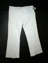 New NWT Authentic Designer Womens 2 Jo No Fui White Crop Pants 38 IT Italy 3/4  - £276.97 GBP