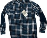 Mens ATG Wrangler Button Down Long Sleeve Utility Plaid Shirt Small Blue... - $19.79