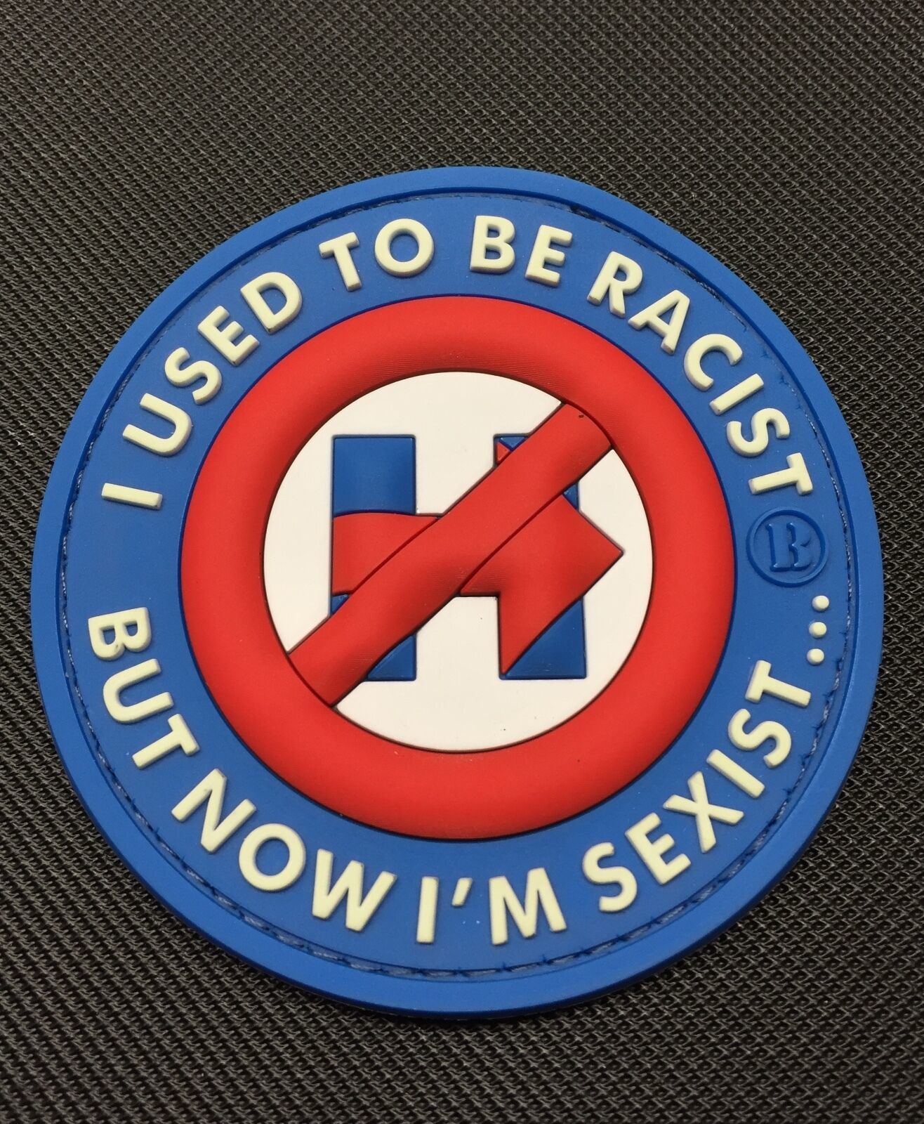 3D PVC I Used To Be Racist Morale Patch GITD No To Hillary Killary Bengh... - $5.86