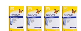 Abbott FreeStyle Optium 200 4X50 Blood Glucose Test Strips 4 Packs (FRES... - £38.71 GBP