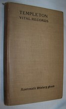 1907 TEMPLETON NARRAGANSETT MA GENEALOGY VITAL RECORDS HISTORY BOOK - £38.87 GBP