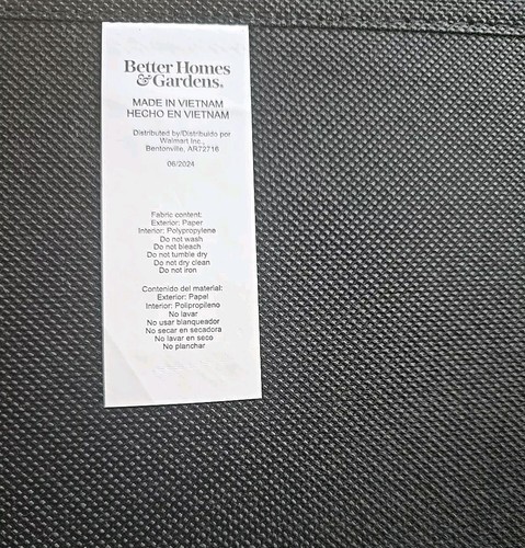 Better Homes & Garden™ ~ BLACK Woven w/Wood Handles ~ 12.75" ~ Storage Cube/Bin Item image 7