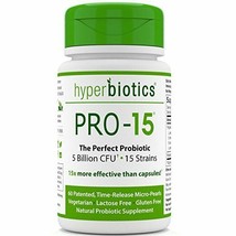 Hyperbiotics PRO-15 Probiotics 60 Daily Time Release Pearls 15x Better T... - £35.39 GBP