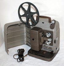 Bell &amp; Howell 253-AX 8mm Movie Projector w/ Reel ~ Hammered Brown Crackl... - $69.99