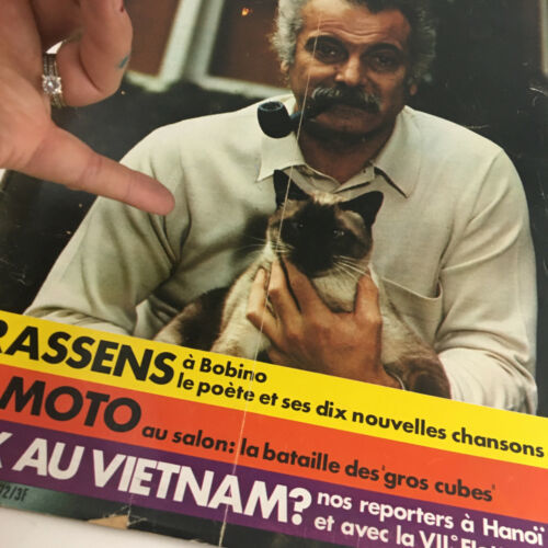 Paris Match Magazine October 1972 Singer-Songwriter Georges Brassens No Label Item image 2