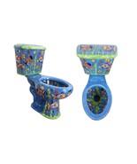 Mexican Toilet ELONGATED Comfort Height Hand Painted - Oceano - - $26,209.78 MXN