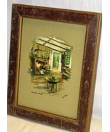 Vintage Paul Porter Framed Art Print 1700&#39;s Cabin &quot;Home By The Hearth&quot; 9... - £15.37 GBP