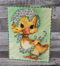 Vintage Get Well Card Large Embossed Duck Coby The Pet Set 70s Greeting ... - $7.85