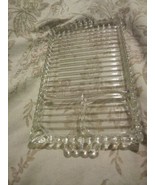 Vintage Hazel Atlas Clear Glass Lunch Party Snack Tray - $180.37 MXN