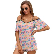 Mondxflaur Cartoon T Shirts for Women Short Sleeve Spaghetti Strap Top C... - $22.99