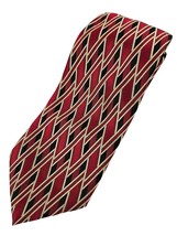 De Santis Collection Mens Neck Tie Red Black Standard Size Silk Italy - £15.59 GBP