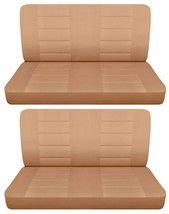 Fits 1954 Chevrolet station wagon 4 door Front and Rear bench seat covers tan - $130.54