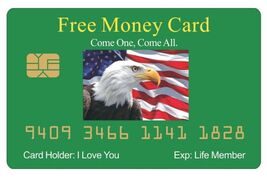Aromabug Funny Fake Bankcards, 4 PACK: OFFICIAL FREE MONEY Card (Free Sh... - $19.75