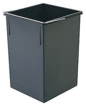 15L Graphite Gray Plastic Waste Bin for Hailo Easy Cargo 30 Pull-Out Rep... - £45.98 GBP