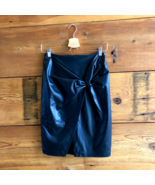 2 - Bebe Black Faux Leather Knot Detail Stretch Fit Pencil Skirt NEW 0929JM - £37.74 GBP