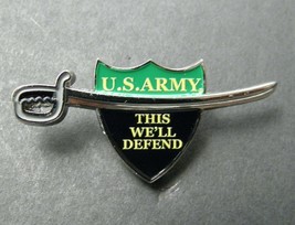 Army This We'll Defend Sword Veteran USA Shield Lapel Pin Badge 1.6 x 3/4 inch - $5.64