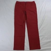 NEW Bandolino 10 Amy Comfort Slim Red Twill Stretch Denim Jeans - £13.36 GBP