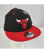 Chicago Bulls New Era 9Fifty Hat Cap Snapback Embroidered Logos &amp; Pin Wo... - £14.19 GBP