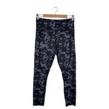 Zyia Active Leggings Womens 8 10 Black Camouflage Ankle Side Pockets Sporty Yoga - £15.30 GBP