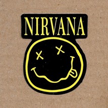 Nirvana - Vinyl Sticker 2.25&quot; x 1.875&quot; Grunge Rock Band Smile Durable Sunproof - £3.10 GBP
