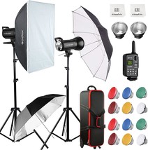 Godox 800Ws 2 Pack Sk400Ii 2.4G Speedlite Studio Flash Strobe,, Carrying Case. - £501.08 GBP